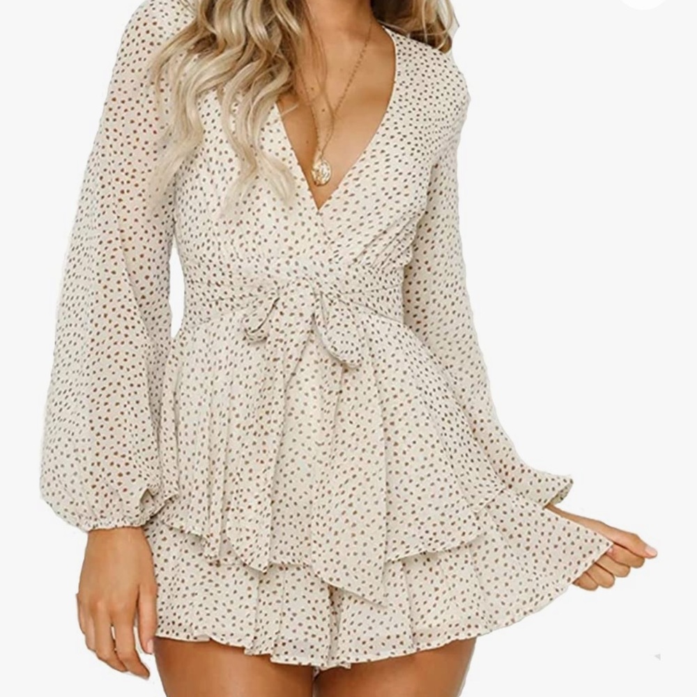 Polka Dot Jumpsuit romper size Medium